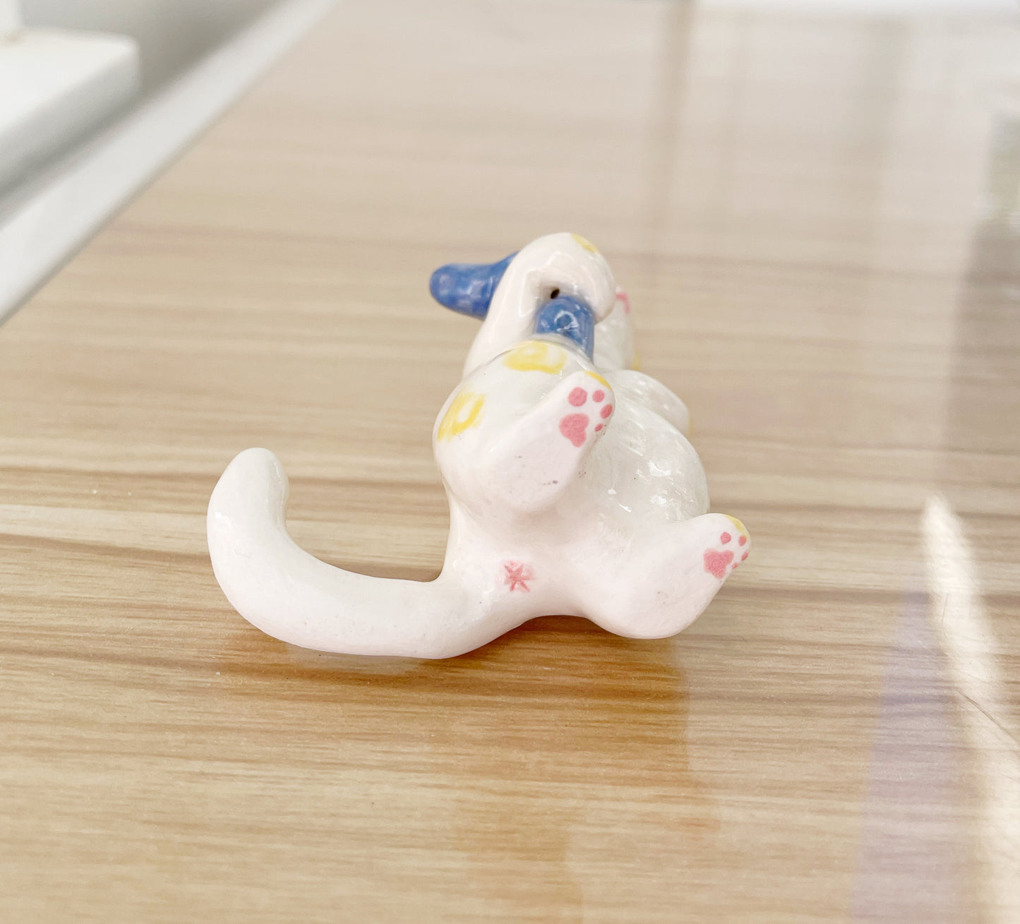 Kitty and Fish Friend Ceramic Sculpture