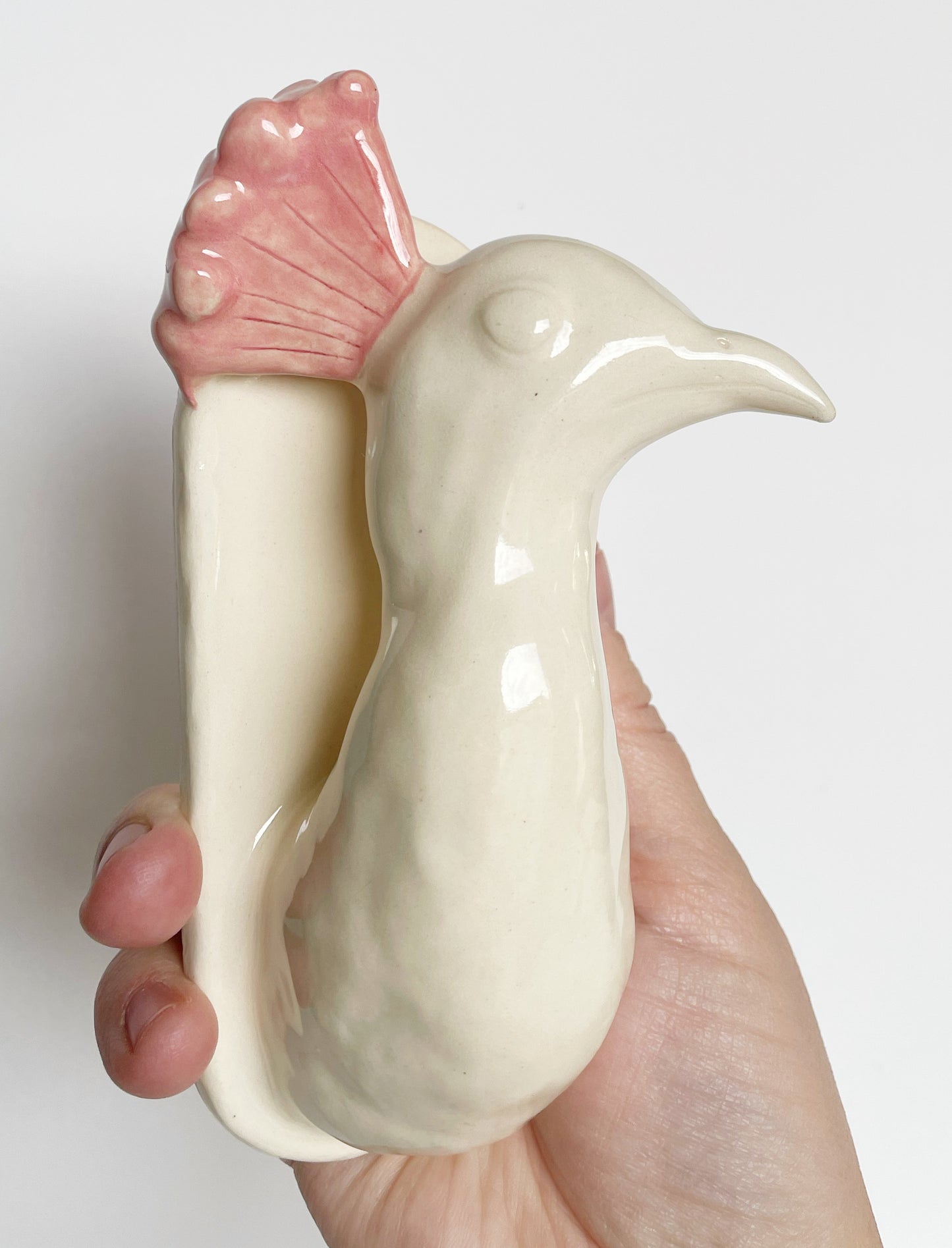 Peacock Ceramic Wall Decor and/or Necklace Holder and Display